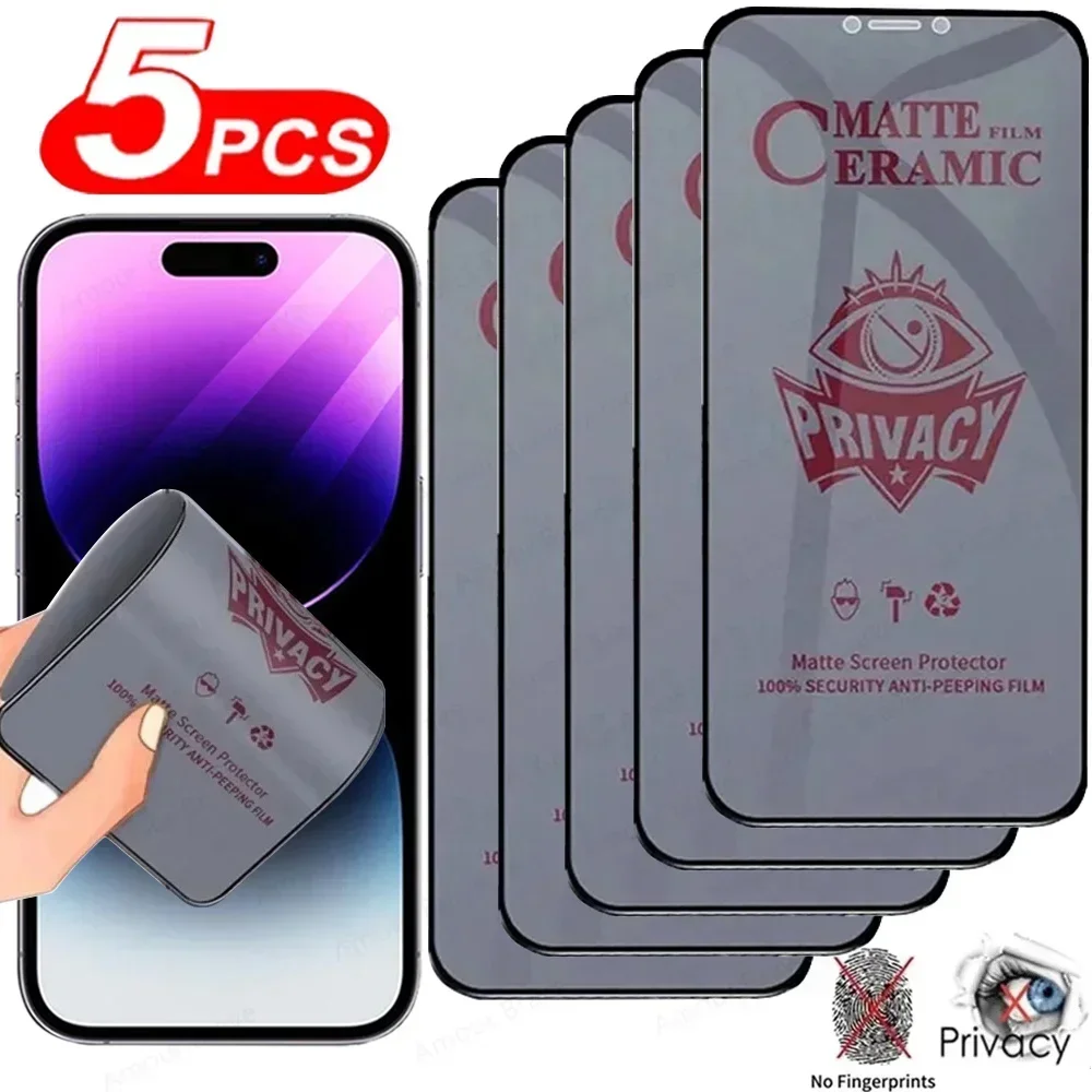 

5 шт., матовая керамическая Защитная пленка для iPhone 14 13 12 11 Pro Max Mini X XS XR 7 8 Plus