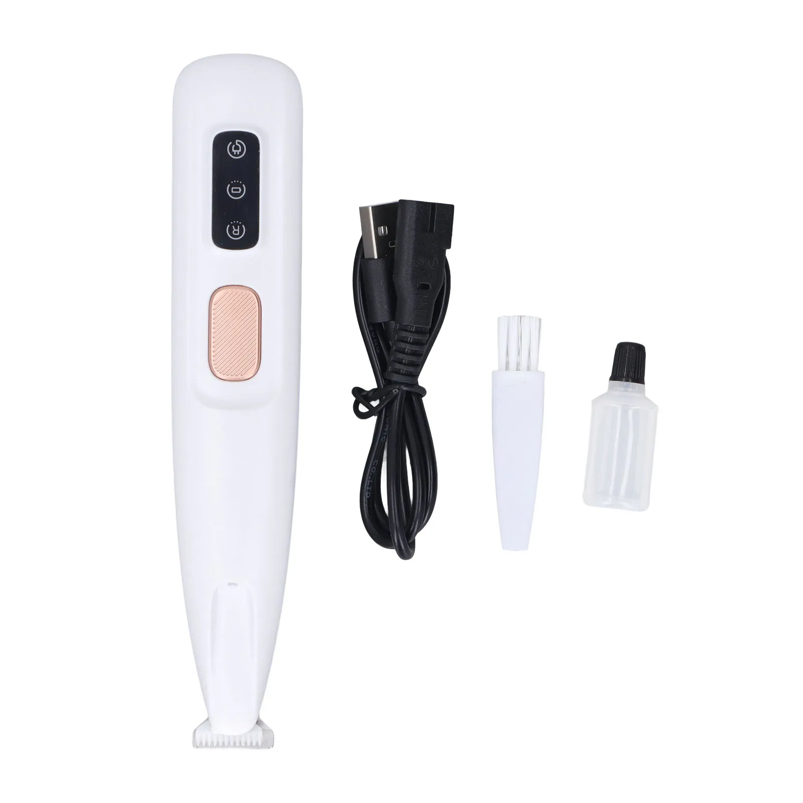 Pets Foot Trimmer Pet Paw Trimmer with LED Light Rechargeable Electric Dog Paw Hair Clipper