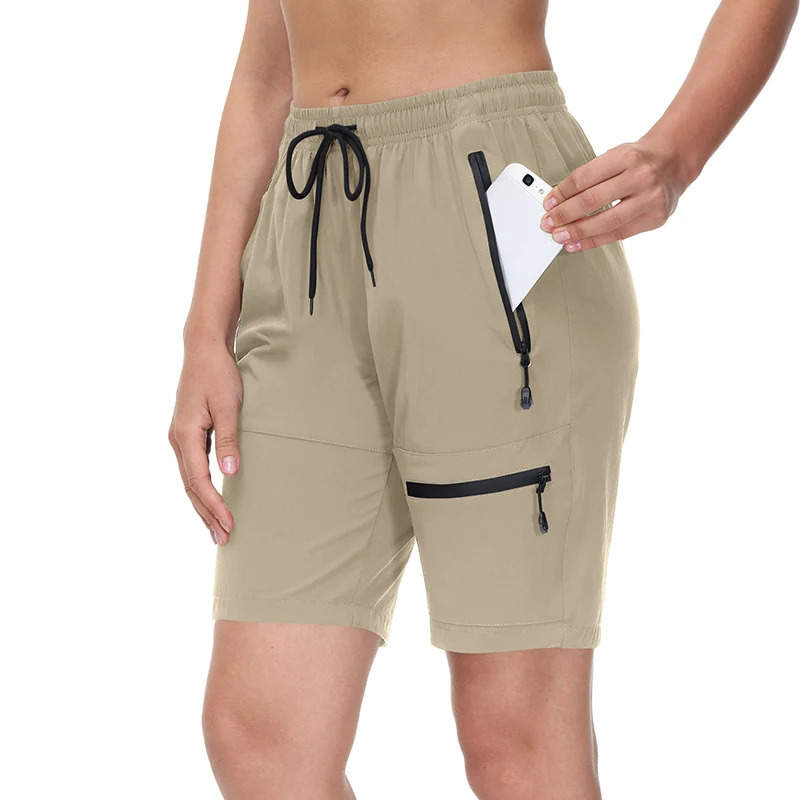 Women Summer Hiking Gym Yoga Shorts Outdoor Golf Cycling Shorts Women Large Size Multi-pocket Quick Dry Lightweight Cargo sport shorts