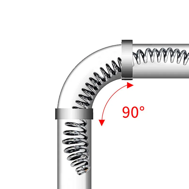 5M Pipe Dredging Tool Spring Pipe Sewer Pipe Unblocker Bathroom Kitchen Drain Cleaner Sinks Basin Pipeline Clogged Remover Tools