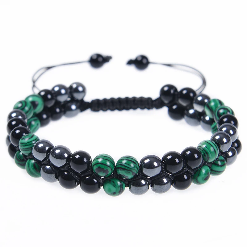 CrystalTears Braccialetto Uomo/Donna Con Cristalli Curativi 8 Mm, Occhio Di Tigre E Ossidiana Nera, Tripla Protezione, Regolabile