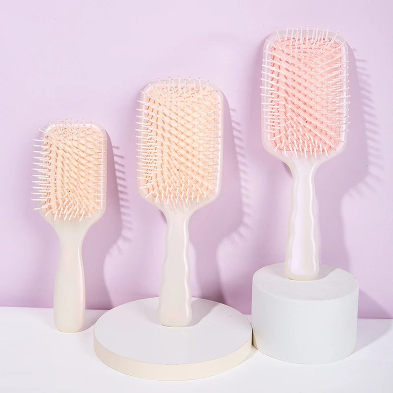 

Массажные гребни в форме пластины карамельного цвета, воздушная подушка, Антистатическая щетка для выпрямления волос, мягкие Инструменты для укладки волос в салоне, бороды