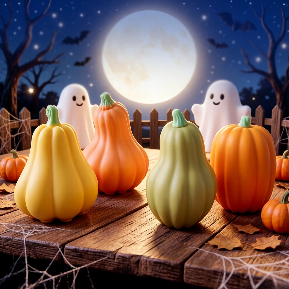 Halloween Pumpkin Silicone Mold for DIY Candle, Resin, and Soap Crafting