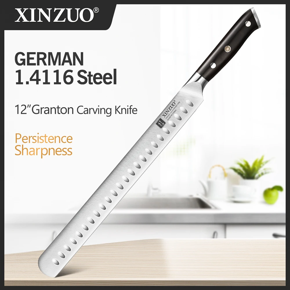 XINZUO 12 Inch Carving Knife Cake Cutting Knife Long Baguette Cutter