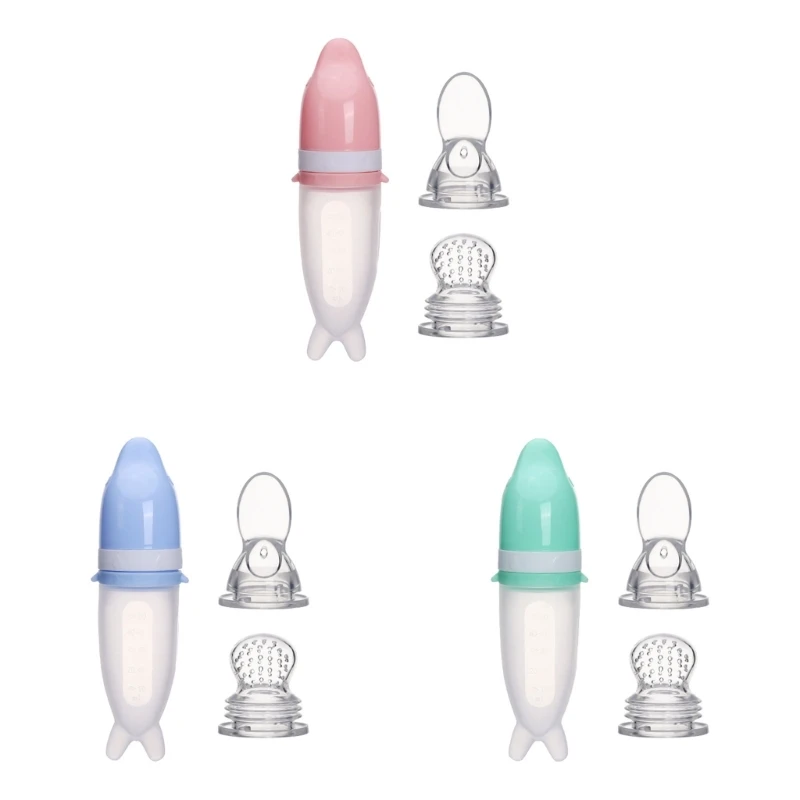 Bottle Spoon Cereals Bottle Feeding Rice Spoon Silicone Feeding