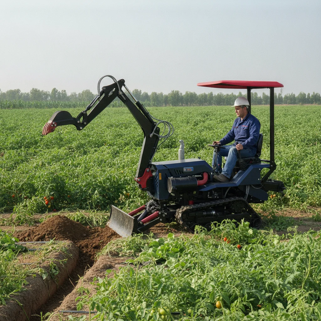 Mini-Raupenschlepper Euro 5 EPA-Zertifiziert Landwirtschaftlicher Kettentraktor Kostenloser Versand Landwirtschaftliche Bodenfräse Pflug Erntemaschine