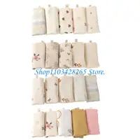 4-layer Burp Cloths for Newborns Gentle Care Washcloths Square Towel 5Pcs/set G2TE