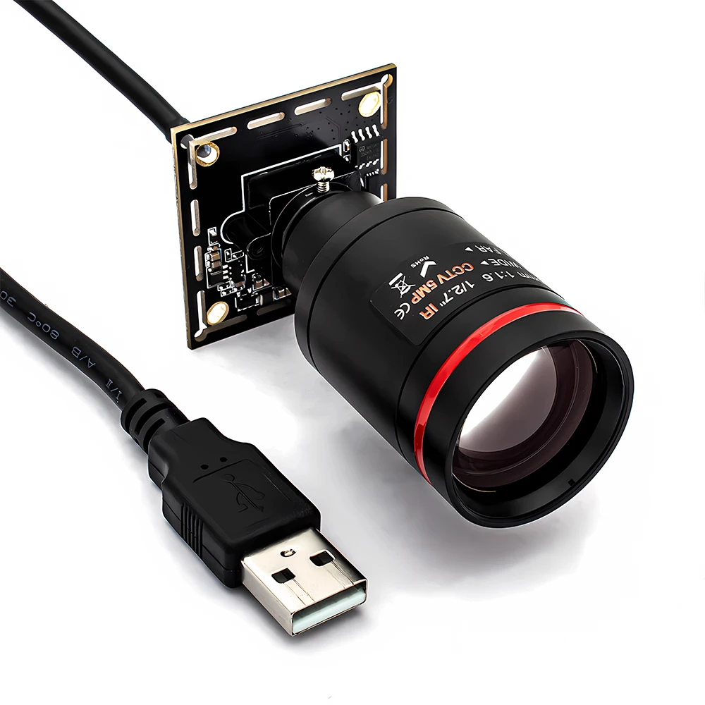 1080P 90FPS USB Camera Module Global Shutter 5-50mm M12 Lens Zoom Plug Play for