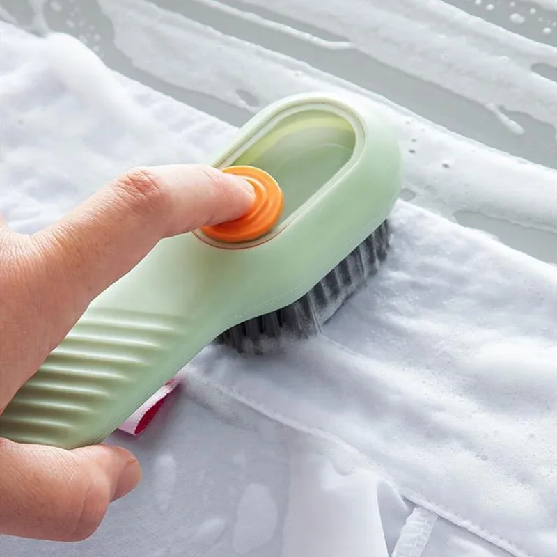 Multifunctional Shoe Brushes With Soap Dispenser Long Handle Brush Cleaner For Clothes Shoes Household Laundry Cleaning Brush 6
