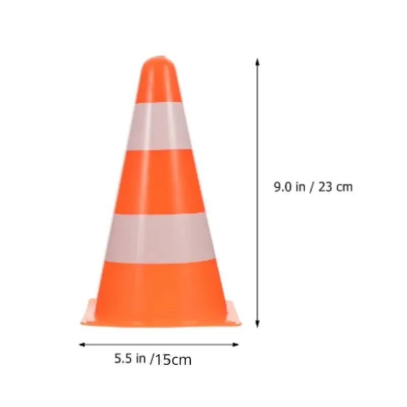 5Pcs 23cm Sports Entertainment Team Sports Football Reflective Road Cone Basketball Logo Bucket Training Marker Roadblock Cone