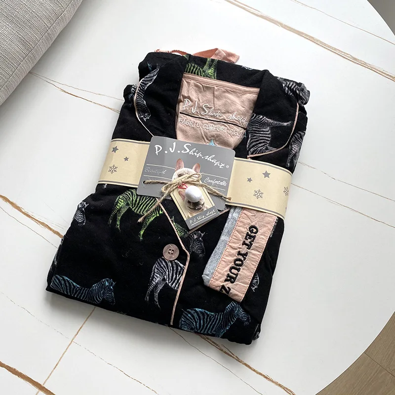 Matching Pajamas 2 Piece Set Women Pj Sets Women 2 Piece Set Outfit 100% Cotton Pajamas for Loungwear Loose Sleepwear