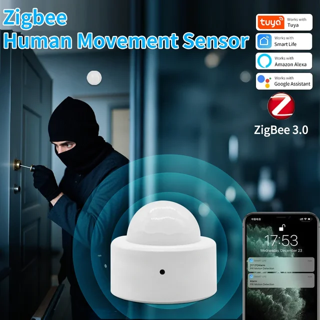 Tuya Zigbee Motion Sensor Human Movement Infrared Motion Sensor PIR Motion Detector Anti Theft Tuya App Control Smart Life 2