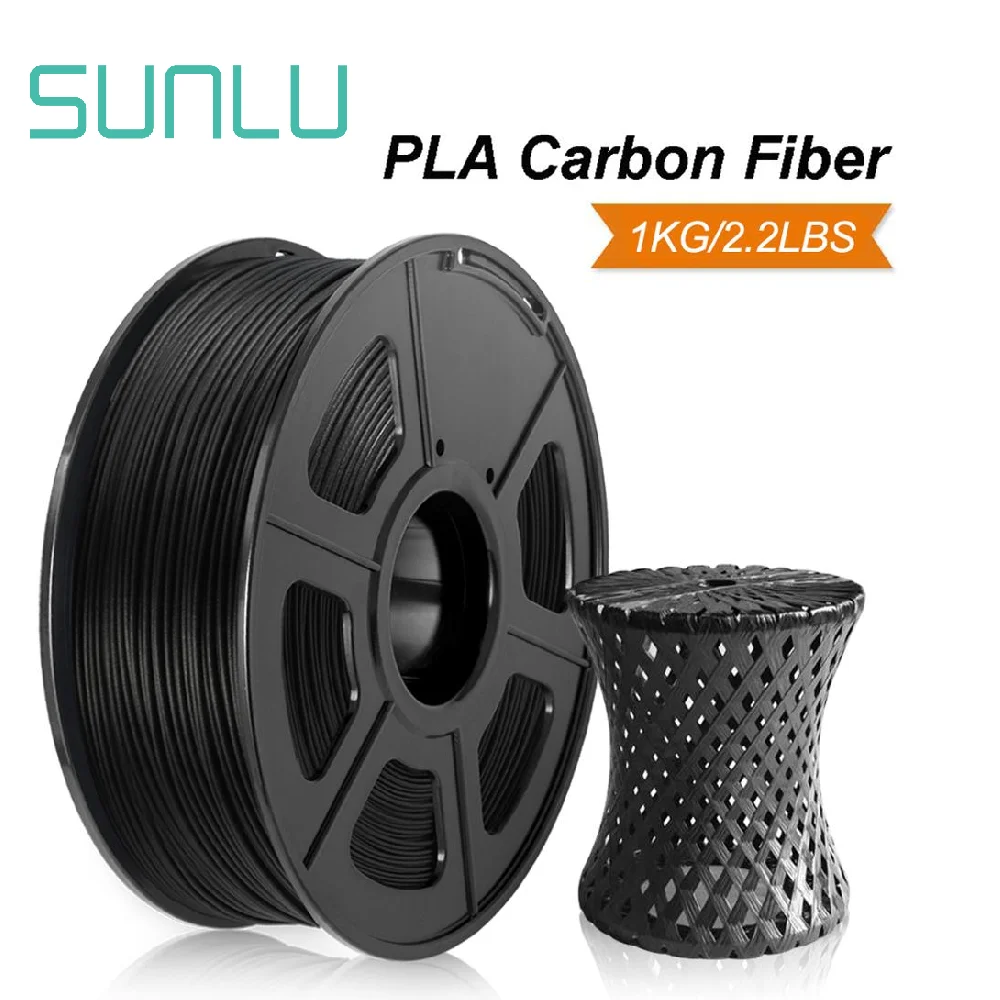 SUNLU PLA Carbon Fiber Filament 1.75MM 1KG For 3D Printer Non-Toxic High Strength High Modulus High Rigidity Low Density