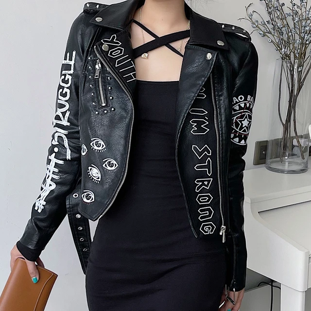 LY VAREY LIN New Spring Autumn Moto Biker Short Pu Coat Women Vintage  Streetwear Lapel Zipper Faux Leather Jacket with Belt - AliExpress