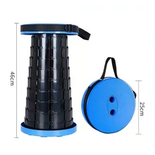  Telescopic Stool Retractable Stool Folding Chiar Fishing Chair Portable Camping Hiking Stool Outdoor Furniture Mini Chair 