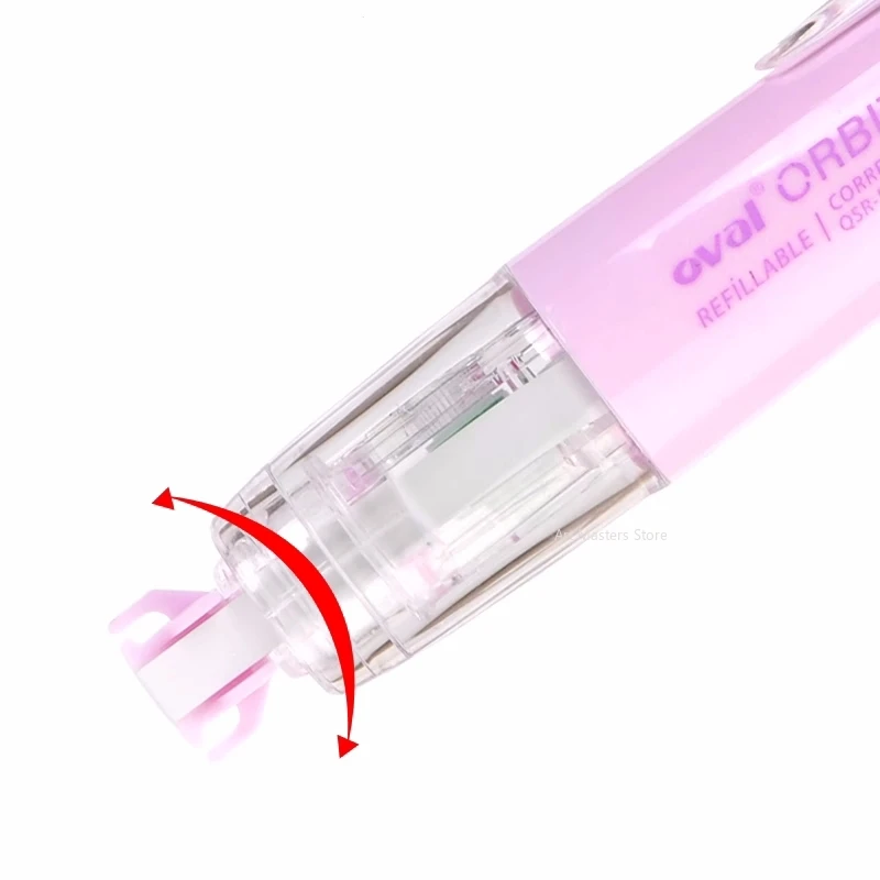 미스트 투명 코팅 테이프 마카롱 컬러 구성표, 밀고 회전하는 교체 가능한 코어 대용량, 6m 학생 용품