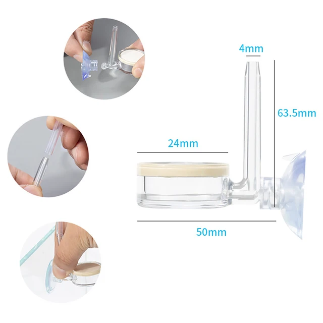 Aquarium Fish Tank Diffuser CO2 Diffuser Spiral Atomizer CO2 Atomizer Diffuser For Aquarium Planted Tank Fish Tank Aerator Pump 6
