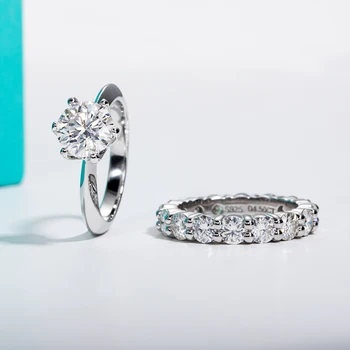 AnuJewel 2ct Moissanite Rings Set