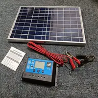 Kit de panneaux solaires PWM 15W/H, puissance polycristalline complète 12V, générateur solaire Portable pour l'extérieur, Rechargeable, pour la maison 4