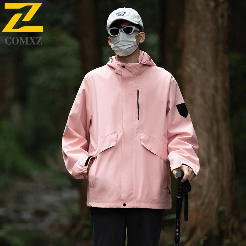 EiAO Windbreaker Couple's  Workwear  Waterproof Hooded Jackets  for Hiking Camping Fishing Trendy Oversize  Outdoor  Coat  2025