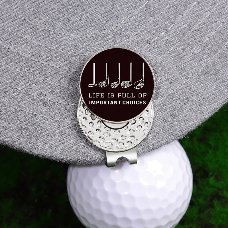 Golf Club Cartoon Pattern Golf Ball Marker Hat Clip Magnetic Hat Clips Accessories Jewelry Gift For Golfer Birthday golf ball mark,golf hat clip