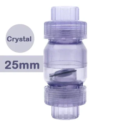 Aquarium Accessories Aquarium Water Replenishing Tool Aquarium Tubing Connectors 25mm 32mm Transparent Check Valve PVC One Way Non Return Valve Pipe Fitting Water Connector For Garden Irrigation Aquarium