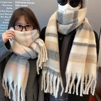 Шарфы для пар - Мягкие и толстые шарфы, новые зимние большие шарфы, теплые и ветрозащитные шарфы и большие шали. — изображение 4