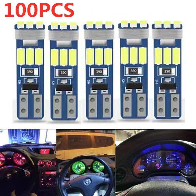 10pcs T5 Led Bulb W3w W1.2w 3030 Led Canbus Car Interior Lights Dashboard  Warming Indicator Wedge Auto Instrument Lamp 12v - Signal Lamp - AliExpress