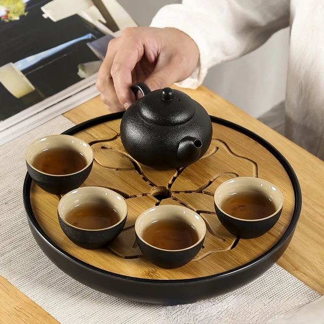 Portable Bamboo Tea Tray