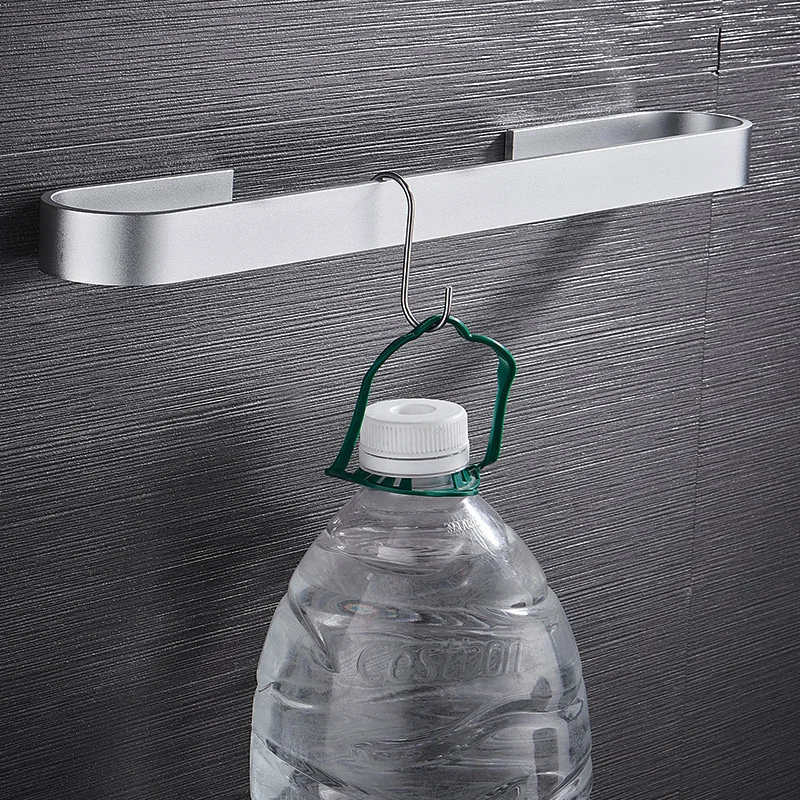Towel Rack Without Punching European Style Wall Mounted Bath Towel Racks Bathroom Thickened Towels Rod Bathrooms Accessories