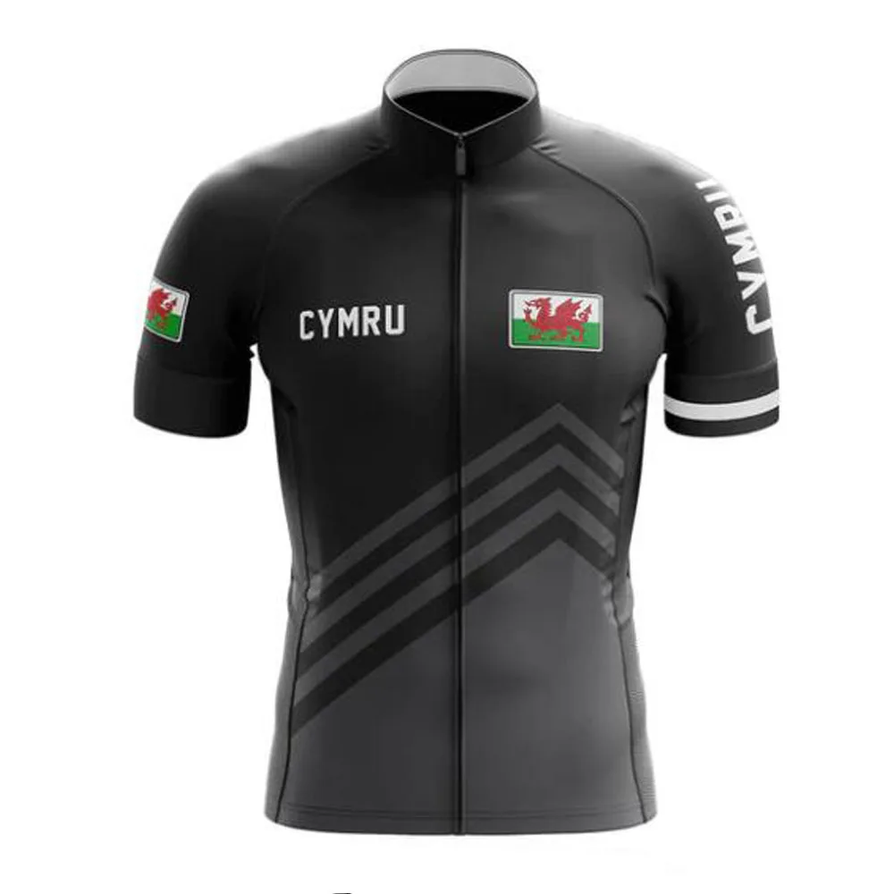 Maillot de ciclismo de manga corta para hombre de Gales, transpirable, de secado rápido, ropa para bicicleta de montaña o carretera, personalizable, para verano, MTB Cymru