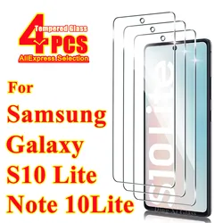 High - Definition Anti - Drop Tempered Glass Screen Protector - Available in Single or 4 - Pack - 2 piece (For Note 10 Lite)