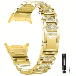 Elegant Bling Metal Bracelet Strap - Watch 8 Classic (Golden)