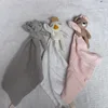 Handmade Baby Cotton Muslin Comfortable Blanket Cute Cat Doll For Infant Kids Sleep Appease Towel Rabbit Bear Saliva Scarf 6