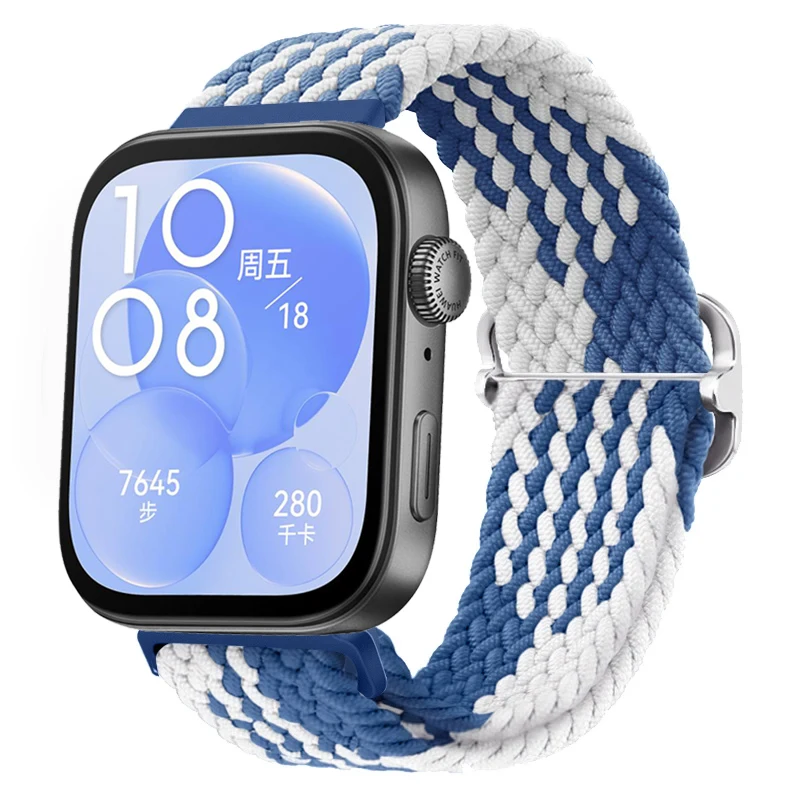 Nylon Braided Loop Strap - Adjustable Elastic Wristband for Smartwatch  Accessories