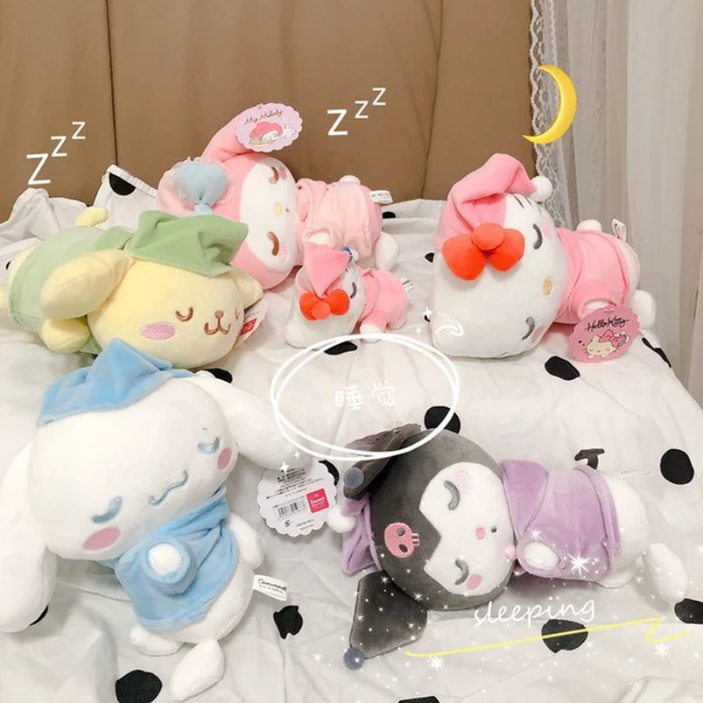 10-20cm Kawaii Boneca Bonito Sanrio Pelúcia Brinquedo Minha Melodia Kitty  Gato Canelaroll Coisas