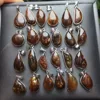 Unit One Piece 925 Silver Buckle With Creative Natural Mexico Fire Agate Crystal Healing Random Shape Pendant Fashion For Gift 2