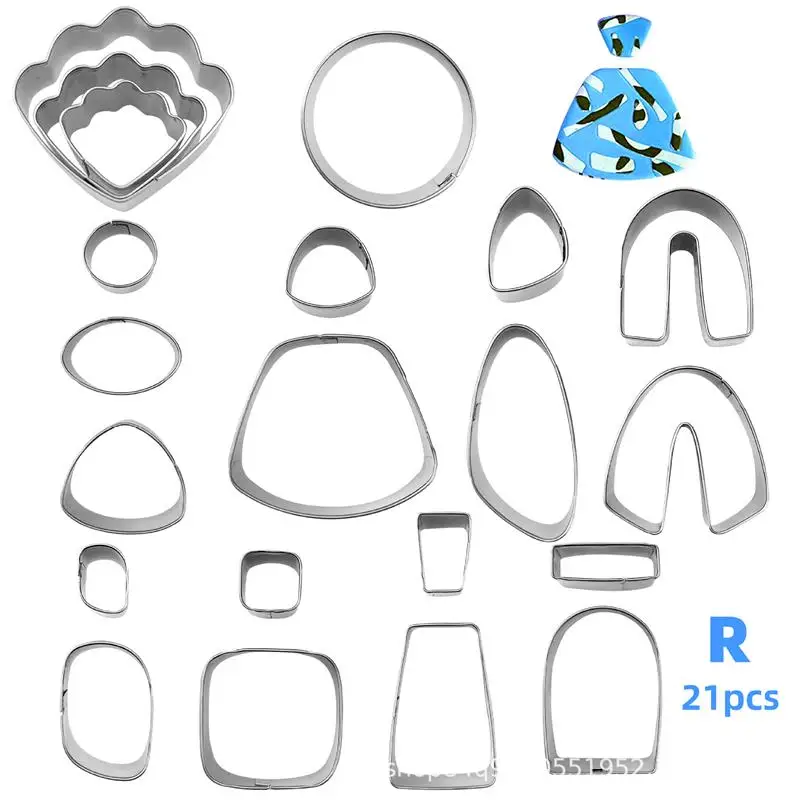 Polymer Clay Earrings Cutters Stainless Steel Geometry Die Baking Mould Handmade DIY Jewelry Making Cake Cookie Cutter plastic polymer clay tools pottery tools clay sculpting tools pottery sculpting tools clay craft tool