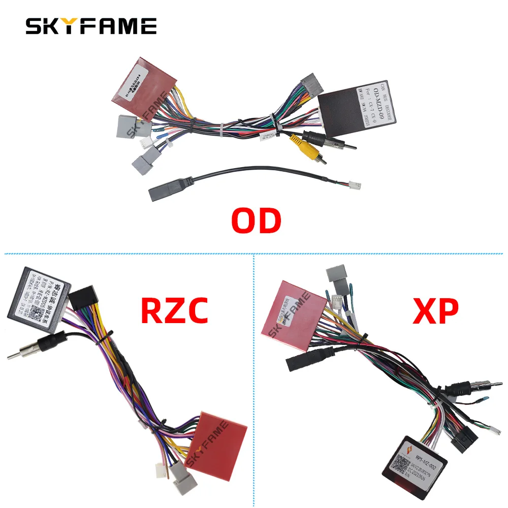 SKYFAME Car Android 16pin Wiring Harness Cable Canbus Box Adapter