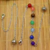 7 Color Beads Chakra Chain Hollow Bead Pendulum Chain Power Stone Pendulum Pendant Accessories Chain 4