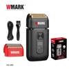 2024 New WMARK NG-986  Professional Electric Shaver Stainless Steel Titanium Plated Two Blade Mesh Razor, Electric Men's Shaver 1