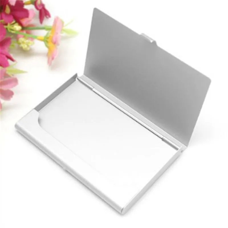 1 Pc Men Business Card Case Stainless Steel Aluminum Holder Metal Box Cover Women Credit Business Card Holder Case 4