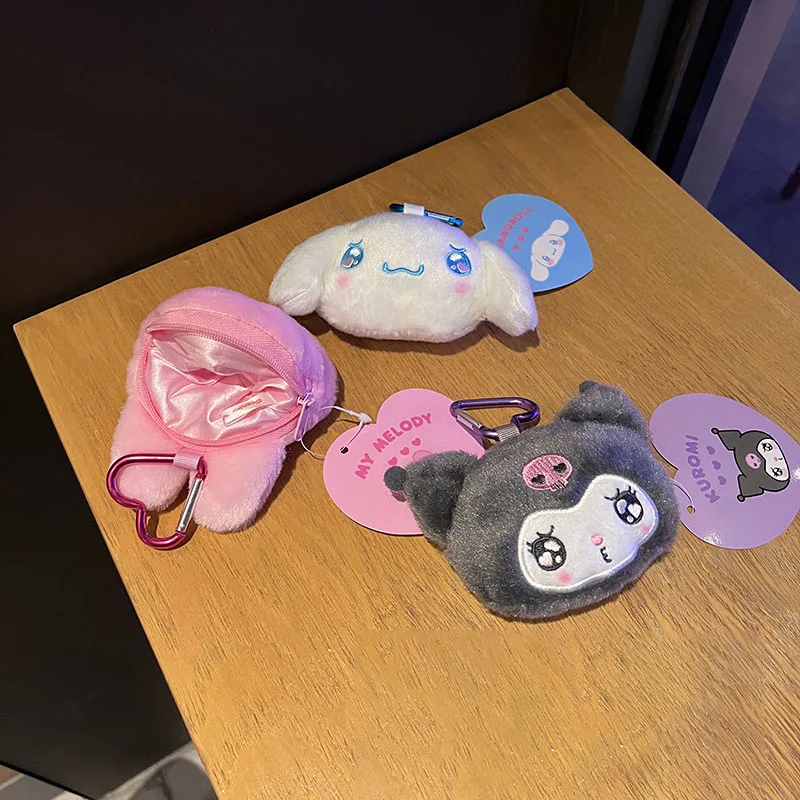 Nowe Sanrio Kuromi moja melodia pluszowe zabawki śliczne Cinnamoroll portmonetka dziewczęce Kawaii pluszaki lalka brelok dla dzieci prezenty świąteczne