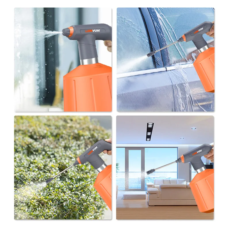 LOMVUM Electric Water Sprayer Mist Garden Plant Tool Watering Can for Flowers Automatic Watering Fogger Hand 2L Machine watering can garden tools water sprayer automatic watering device