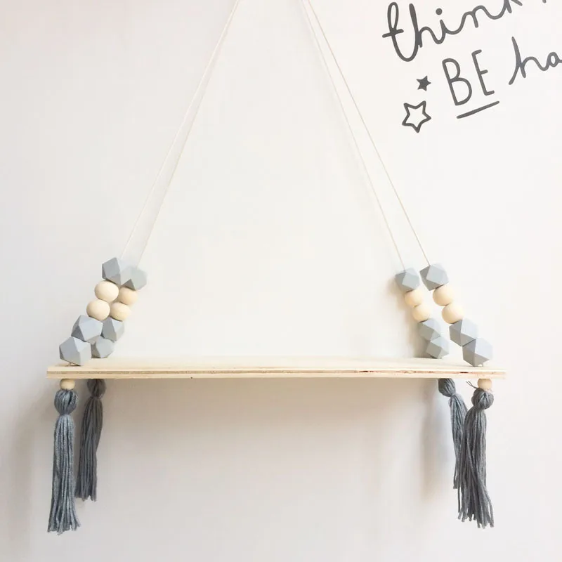 Storage Rack Nordic Style Handmade Wall Shelf for Children's Room