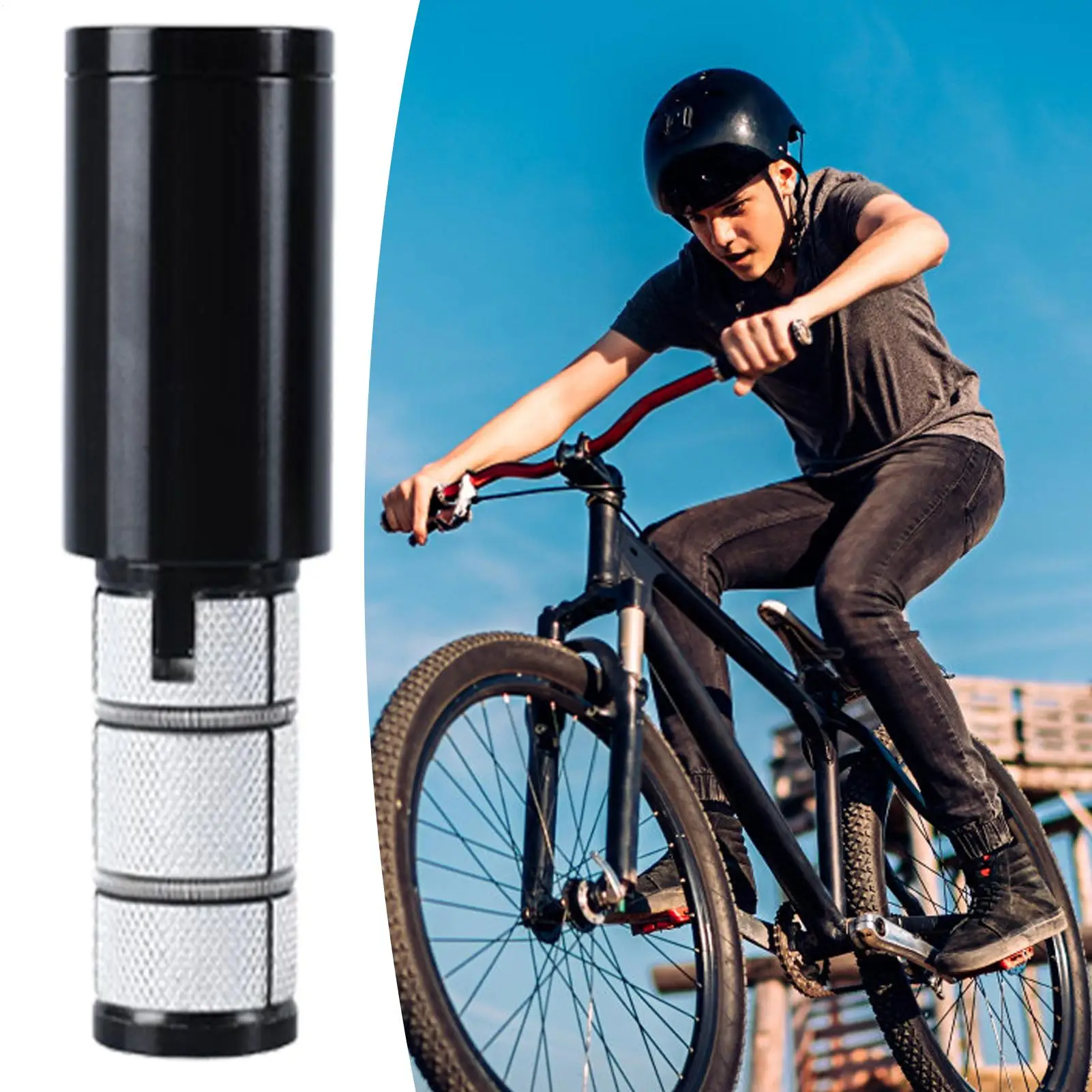 MTBs Bicycle Bike Fork Stem Extender Hiddens Aluminium Alloy Bicycle Handlebar Riser For Commuting Offroad Scooter Hiking Road