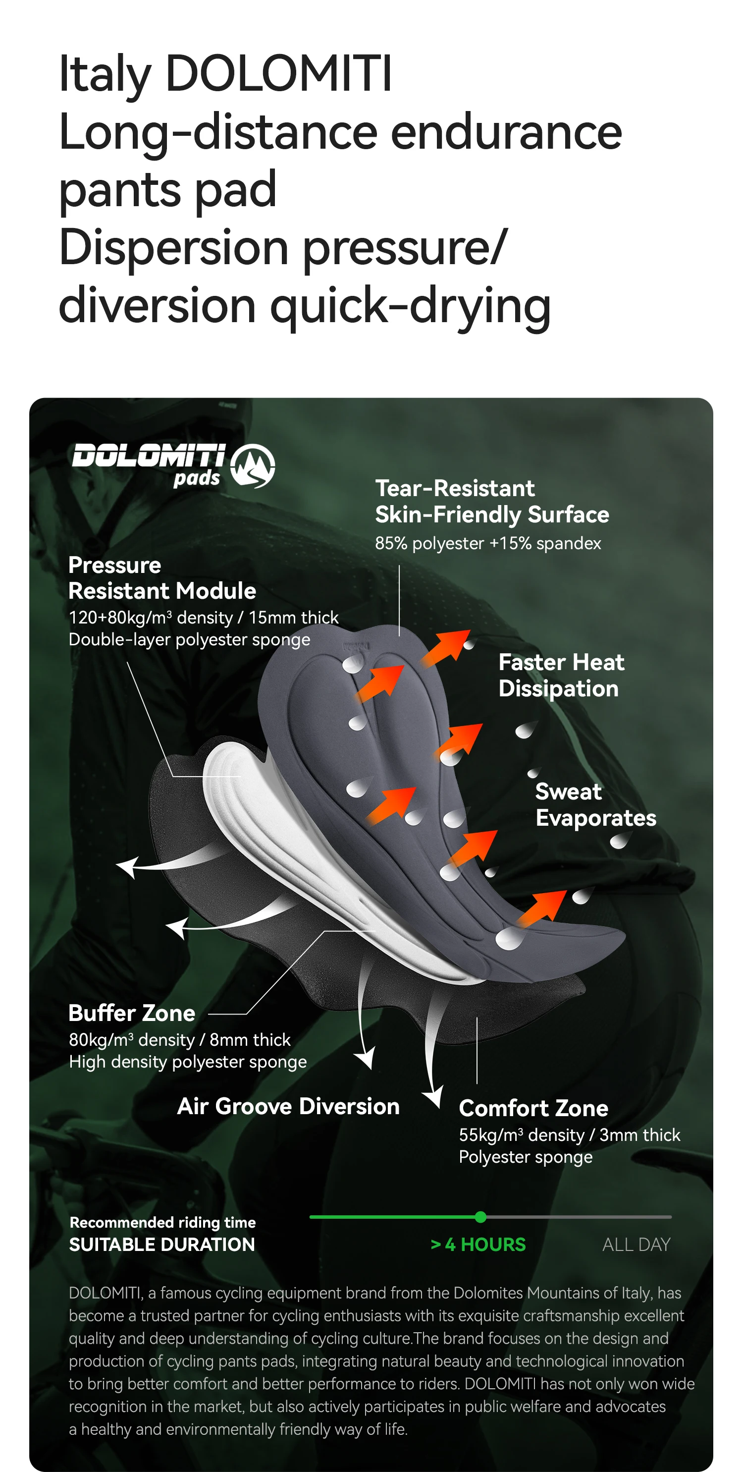 ROCKBROS Winter Radfahren Trägerhose winddicht warm Thermo-Fleece Fahrradhose hochelastisch weich gepolstert Herren-Radhose – Detail 6
