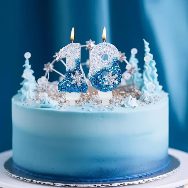 Bougies de gâteau d'anniversaire numéro 0-9, fournitures de fête d'anniversaire de mariage 4