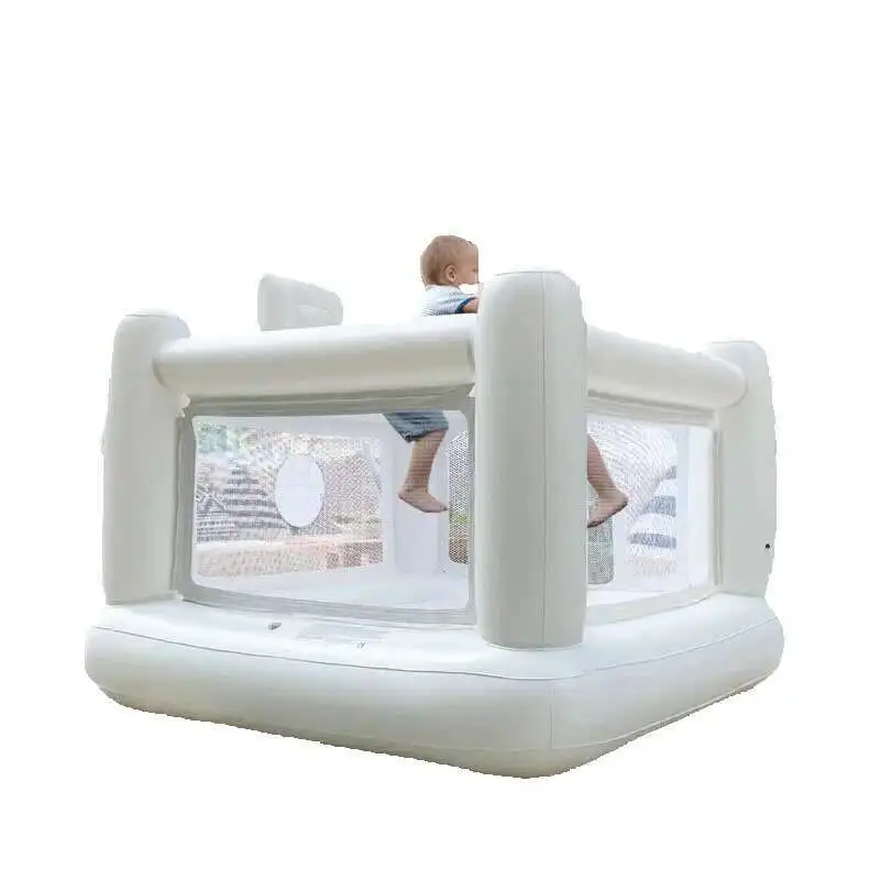 흰색 미니 PVC  어린이 어린이 탄력 집 작은 실내  점프 성 생일 Iatabl..