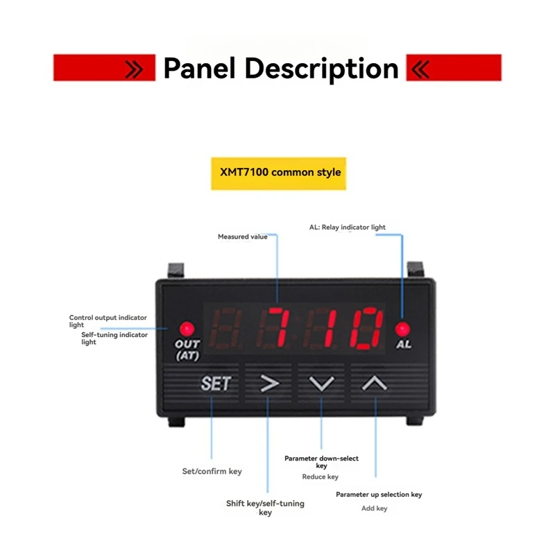 XMT-7100 PID Controller Programmable Smart PID Temperature Controller AC/DC 85-250V